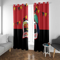 Happy Angola Window Curtain 50 Years of Independence - Wonder Print Shop
