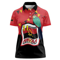 Happy Angola Women Polo Shirt 50 Years of Independence - Wonder Print Shop