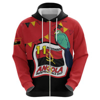 Happy Angola Zip Hoodie 50 Years of Independence - Wonder Print Shop