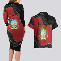 Personalized Angola Independence Day Couples Matching Long Sleeve Bodycon Dress and Hawaiian Shirt Virtue Is Stronger When United - Wonder Print Shop
