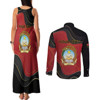 Personalized Angola Independence Day Couples Matching Tank Maxi Dress and Long Sleeve Button Shirt Virtue Is Stronger When United - Wonder Print Shop