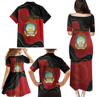 Personalized Angola Independence Day Family Matching Puletasi and Hawaiian Shirt Virtue Is Stronger When United - Wonder Print Shop