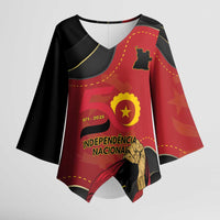 Personalized Angola Independence Day Kimono Sleeve Blouse Virtue Is Stronger When United - Wonder Print Shop