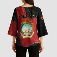 Personalized Angola Independence Day Kimono Sleeve Blouse Virtue Is Stronger When United - Wonder Print Shop