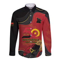 Personalized Angola Independence Day Long Sleeve Button Shirt Virtue Is Stronger When United - Wonder Print Shop