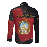 Personalized Angola Independence Day Long Sleeve Button Shirt Virtue Is Stronger When United - Wonder Print Shop