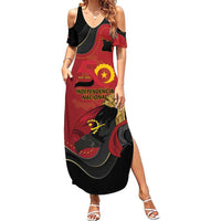 Personalized Angola Independence Day Summer Maxi Dress Virtue Is Stronger When United - Wonder Print Shop