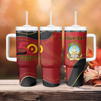 Personalized Angola Independence Day Tumbler With Handle Virtue Is Stronger When United - Wonder Print Shop