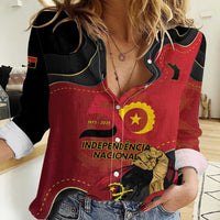 Personalized Angola Independence Day Women Casual Shirt Virtue Is Stronger When United - Wonder Print Shop