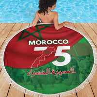 Morocco Green March Day Beach Blanket One People - One Nation - Wonder Print Shop