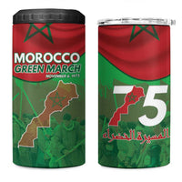 Morocco Green March Day 4 in 1 Can Cooler Tumbler One People - One Nation - Wonder Print Shop