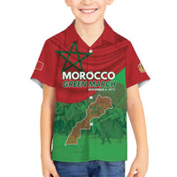 Morocco Green March Day Family Matching Off Shoulder Maxi Dress and Hawaiian Shirt One People - One Nation - Wonder Print Shop