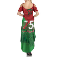 Morocco Green March Day Family Matching Summer Maxi Dress and Hawaiian Shirt One People - One Nation - Wonder Print Shop