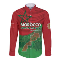 Morocco Green March Day Long Sleeve Button Shirt One People - One Nation - Wonder Print Shop