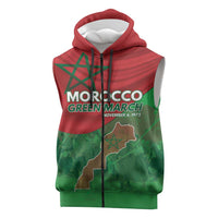 Morocco Green March Day Sleeveless Zip Hoodie One People - One Nation - Wonder Print Shop