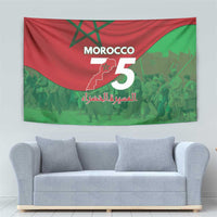 Morocco Green March Day Tapestry One People - One Nation - Wonder Print Shop