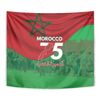 Morocco Green March Day Tapestry One People - One Nation - Wonder Print Shop