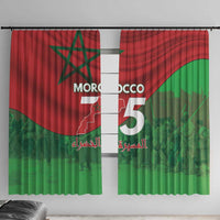 Morocco Green March Day Window Curtain One People - One Nation - Wonder Print Shop