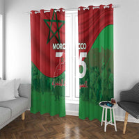 Morocco Green March Day Window Curtain One People - One Nation - Wonder Print Shop