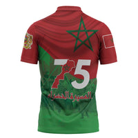 Morocco Green March Day Zipper Polo Shirt One People - One Nation - Wonder Print Shop
