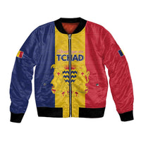 Personalized Chad Bomber Jacket Coat Of Arms - Flag Style - Wonder Print Shop