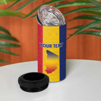 Personalized Chad 4 in 1 Can Cooler Tumbler Coat Of Arms - Flag Style - Wonder Print Shop