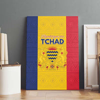 Chad Canvas Wall Art Coat Of Arms - Flag Style - Wonder Print Shop