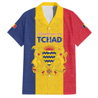 Personalized Chad Family Matching Tank Maxi Dress and Hawaiian Shirt Coat Of Arms - Flag Style - Wonder Print Shop