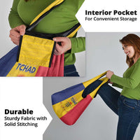 Chad Grocery Bag Coat Of Arms - Flag Style - Wonder Print Shop