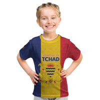 Personalized Chad Kid T Shirt Coat Of Arms - Flag Style - Wonder Print Shop