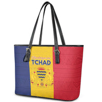 Chad Leather Tote Bag Coat Of Arms - Flag Style - Wonder Print Shop