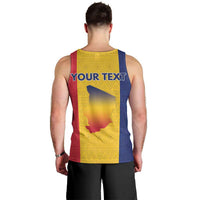 Personalized Chad Men Tank Top Coat Of Arms - Flag Style - Wonder Print Shop