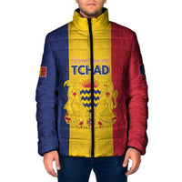 Personalized Chad Padded Jacket Coat Of Arms - Flag Style - Wonder Print Shop
