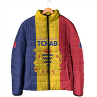 Personalized Chad Padded Jacket Coat Of Arms - Flag Style - Wonder Print Shop