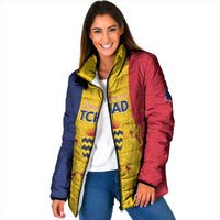 Personalized Chad Padded Jacket Coat Of Arms - Flag Style - Wonder Print Shop