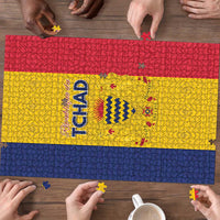 Chad Puzzle Coat Of Arms - Flag Style - Wonder Print Shop