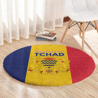 Chad Round Carpet Coat Of Arms - Flag Style - Wonder Print Shop