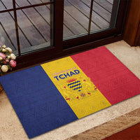 Chad Rubber Doormat Coat Of Arms - Flag Style - Wonder Print Shop
