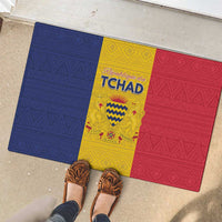 Chad Rubber Doormat Coat Of Arms - Flag Style - Wonder Print Shop