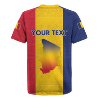 Personalized Chad Rugby Jersey Coat Of Arms - Flag Style - Wonder Print Shop