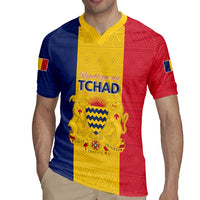 Personalized Chad Rugby Jersey Coat Of Arms - Flag Style - Wonder Print Shop