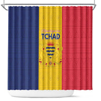 Chad Shower Curtain Coat Of Arms - Flag Style - Wonder Print Shop