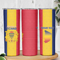 Personalized Chad Skinny Tumbler Coat Of Arms - Flag Style - Wonder Print Shop