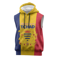 Personalized Chad Sleeveless Hoodie Coat Of Arms - Flag Style - Wonder Print Shop