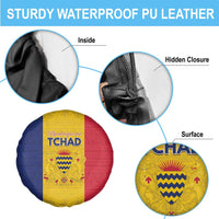 Chad Spare Tire Cover Coat Of Arms - Flag Style - Wonder Print Shop