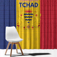 Chad Window Curtain Coat Of Arms - Flag Style - Wonder Print Shop