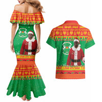 Burkina Faso Christmas Couples Matching Mermaid Dress and Hawaiian Shirt I Stand With Traore - Wonder Print Shop