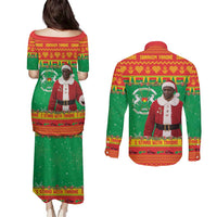 Burkina Faso Christmas Couples Matching Puletasi and Long Sleeve Button Shirt I Stand With Traore - Wonder Print Shop