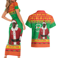 Burkina Faso Christmas Couples Matching Short Sleeve Bodycon Dress and Hawaiian Shirt I Stand With Traore - Wonder Print Shop