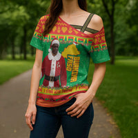 Burkina Faso Christmas Cross Shoulder Shirt I Stand With Traore - Wonder Print Shop